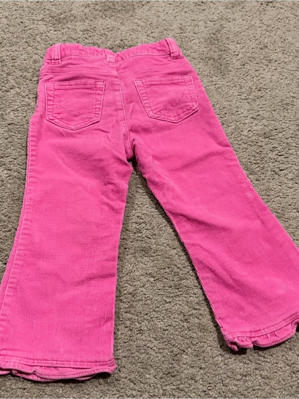 2000s The Children’s Place Hot Pink Corduroy Jeans with Ruffle Hems